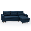 Ecksofa, umwandelbar, WADE, 3-Sitzer, blau