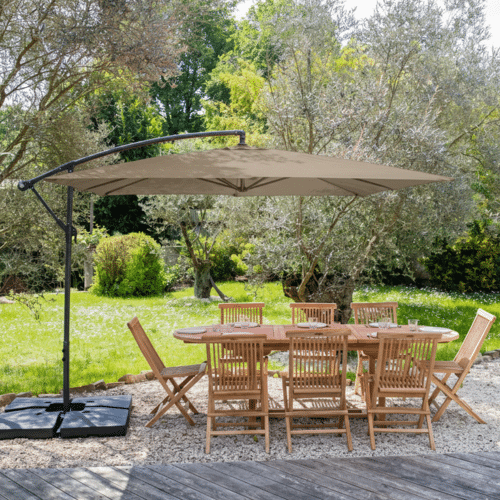 Sombrilla excéntrica...