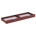 Lot de 2 tiroirs de rangement terracotta pour lit