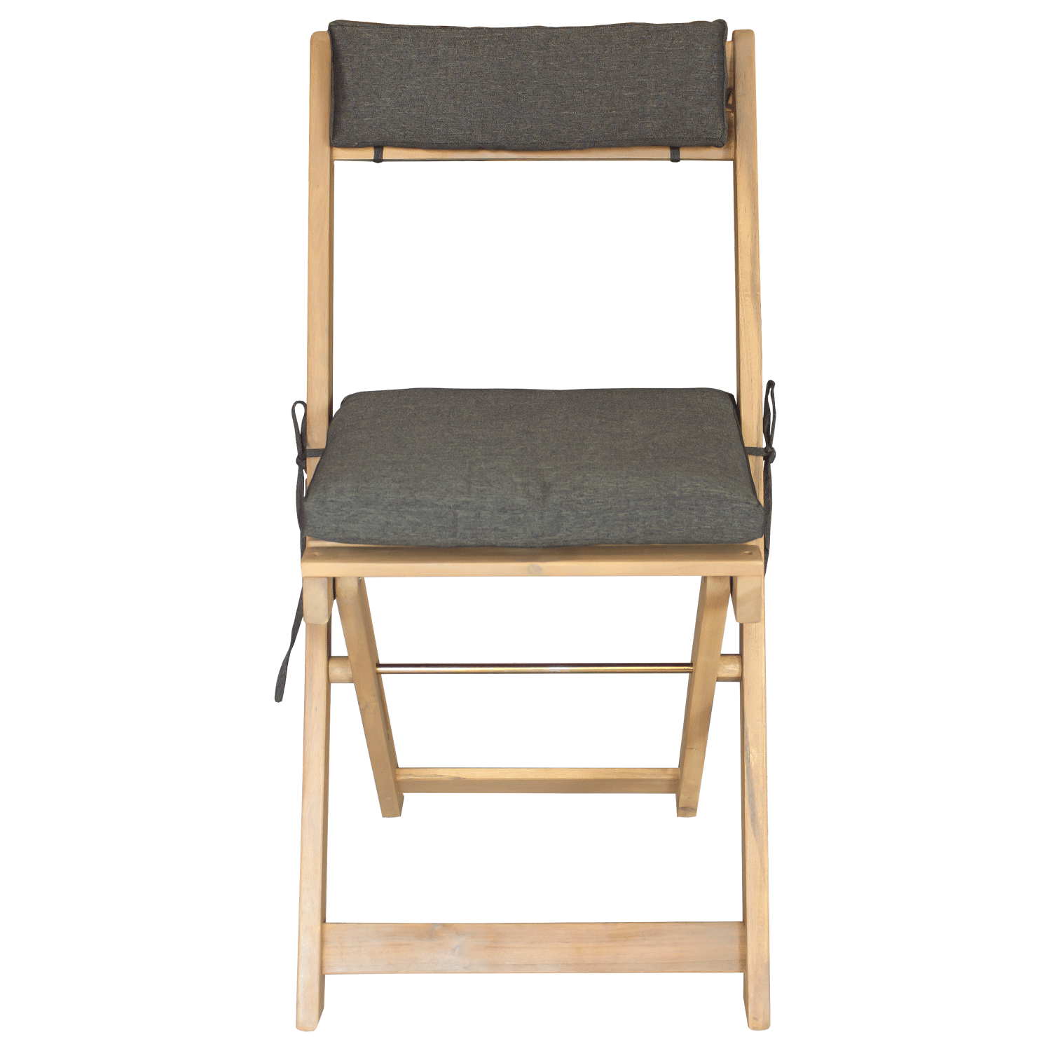 Set da tavolo e sedie per 2 posti in acacia e cuscini grigi BENAGIL