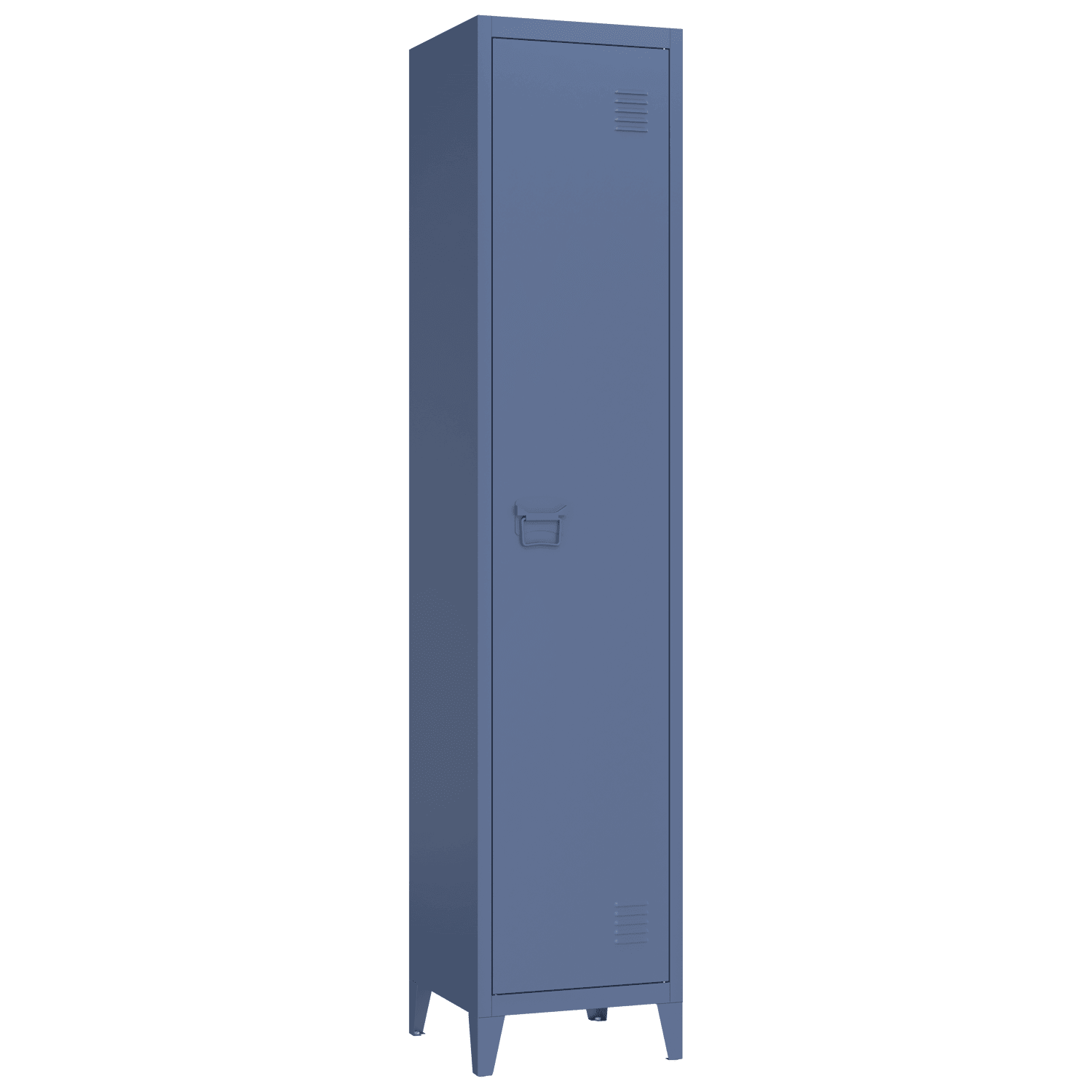 Armoire en métal 1 porte bleu gris