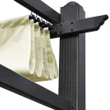 Pergola murale 3 × 4m FRÉJUS beige - structure aluminium