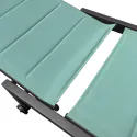 Bain de soleil en textilène vert d'eau - aluminium anthracite