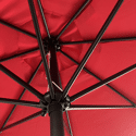 Guarda-sol redondo reto HAPUNA 3,30 m de diâmetro vermelho
