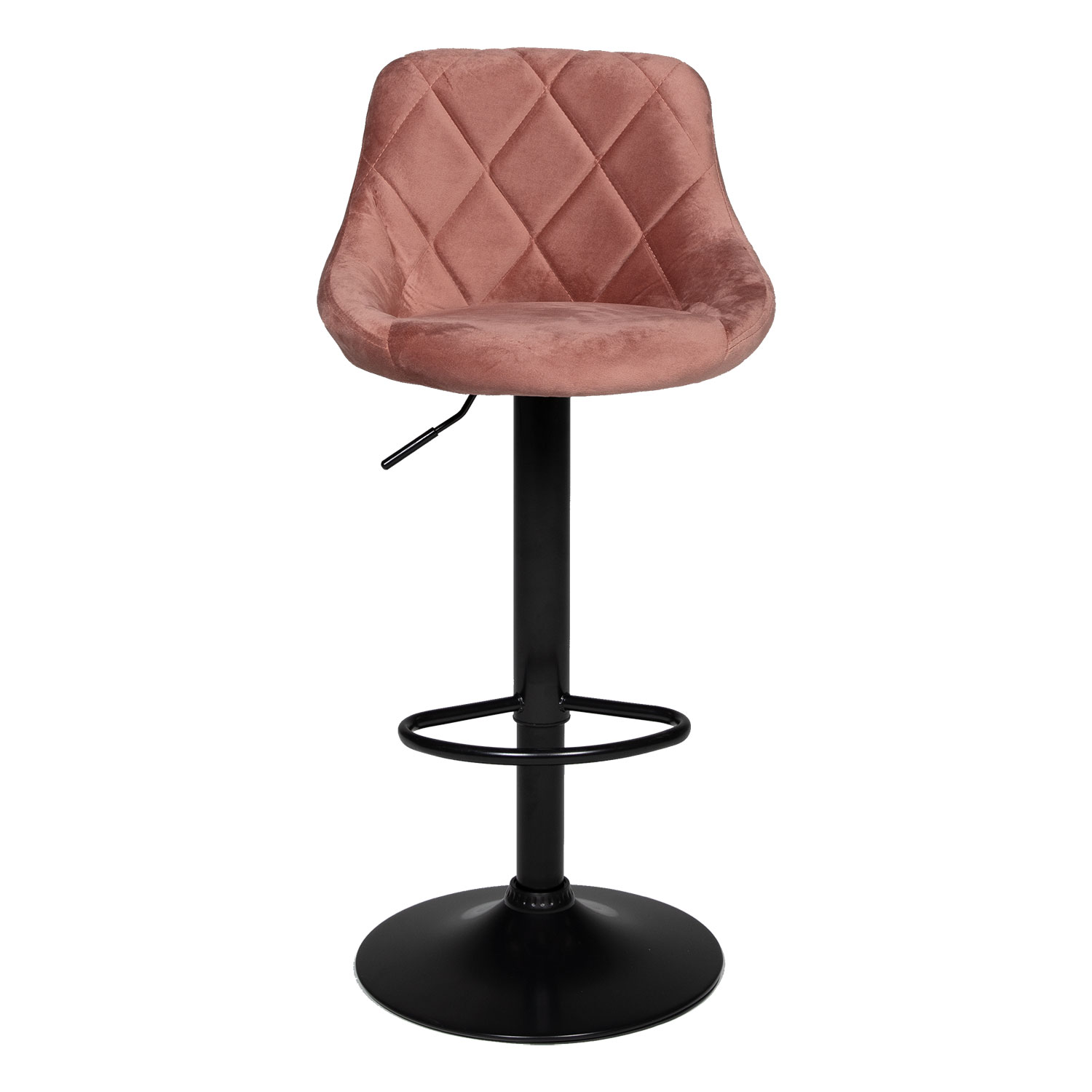 Lot de 2 tabourets de bar en velours rose ROBIN