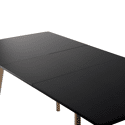 Ausziehbarer Tisch HELGA 120 / 160cm schwarz