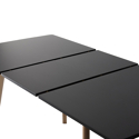 Ausziehbarer Tisch HELGA 120 / 160cm schwarz