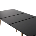 Ausziehbarer Tisch HELGA 120 / 160cm schwarz