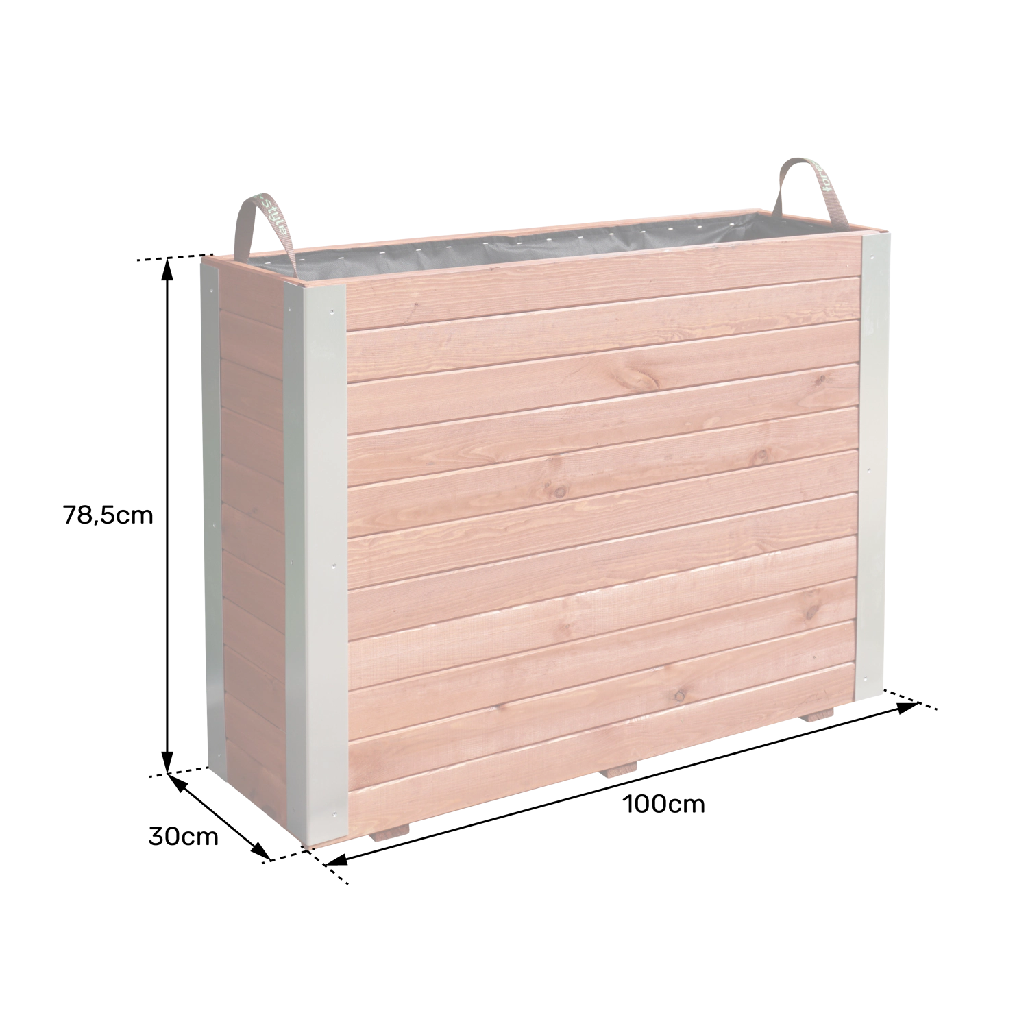 FOREST STYLE - Bac 30x100x78,5cm coloris teck BAMBOU