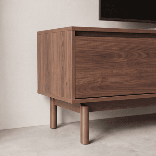 Mueble TV en madera oscura...