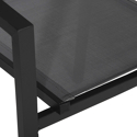 Satz von 6 Stühlen aus anthrazitfarbenem Aluminium - graues Textilene