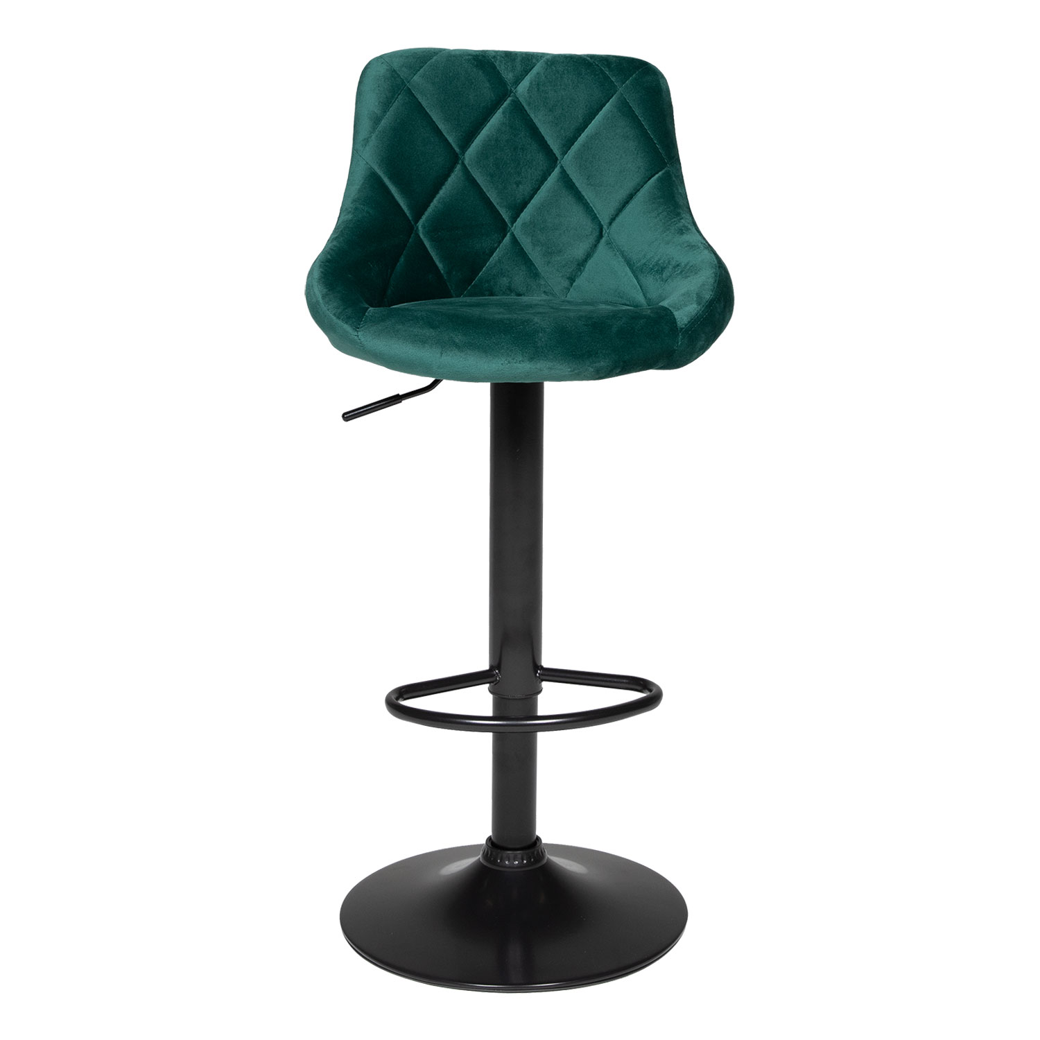 Lot de 2 tabourets de bar en velours vert ROBIN