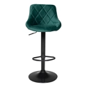 Lot de 2 tabourets de bar en velours vert ROBIN