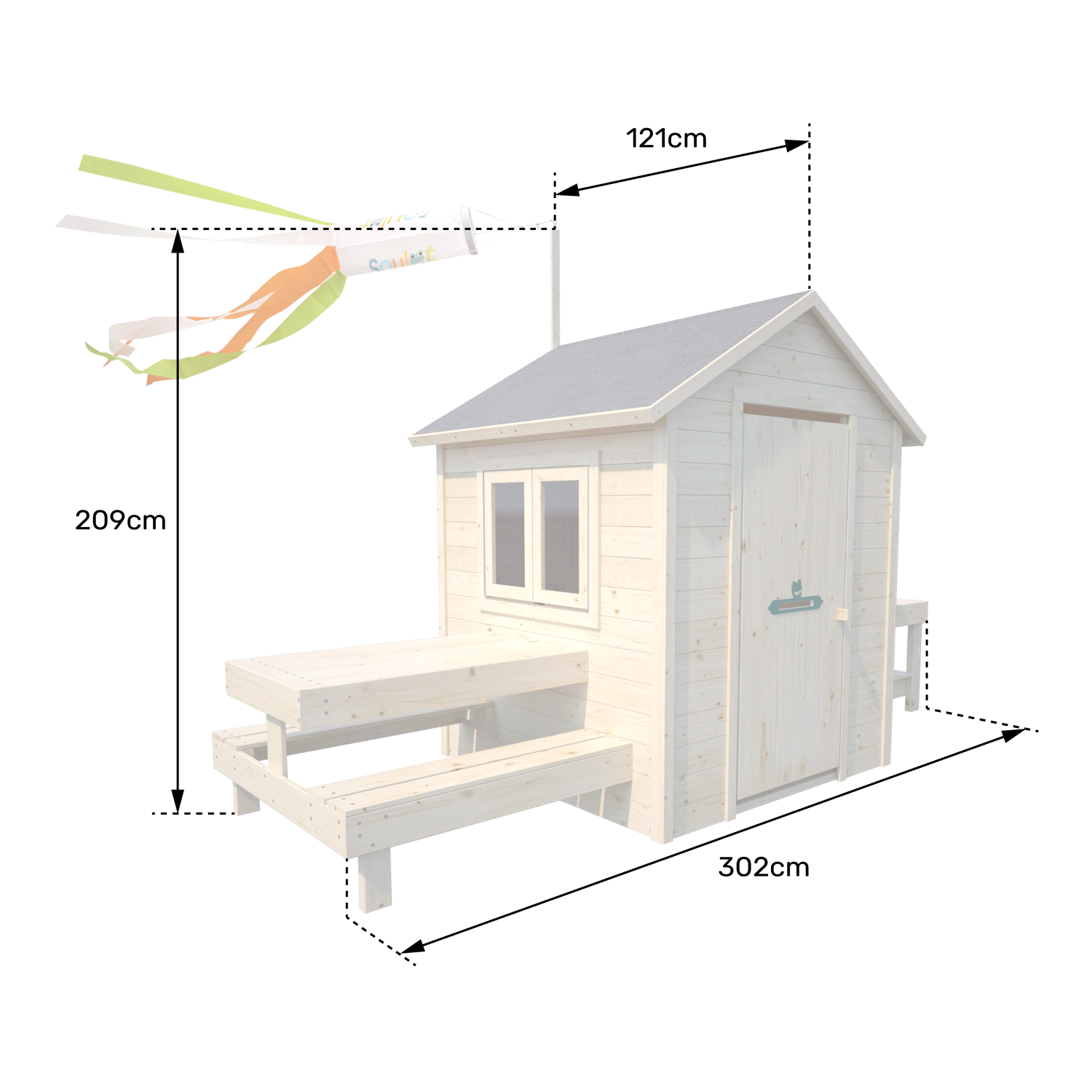 SOULET - Cabane en bois pour enfants BLANCHE