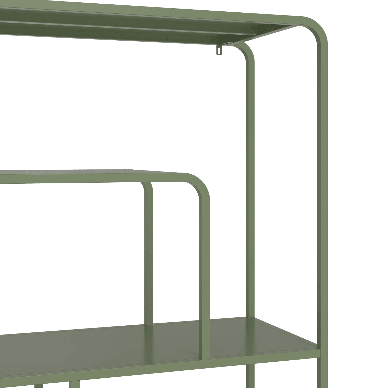 Console design en métal vert kaki