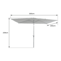 Parasol droit HAPUNA rectangulaire 2x3m rouge