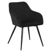 Chaise en velours noire