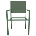 VENEZIA uitschuifbare tuinset 90/180 in saliegroen textilene 8-zits - saliegroen aluminium