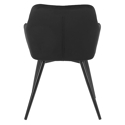 Chaise en velours BERTILLE noire