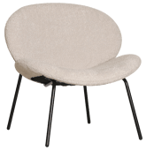 Fauteuil en tissu beige chiné