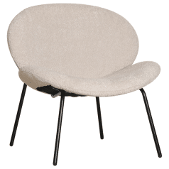 Fauteuil en tissu beige...