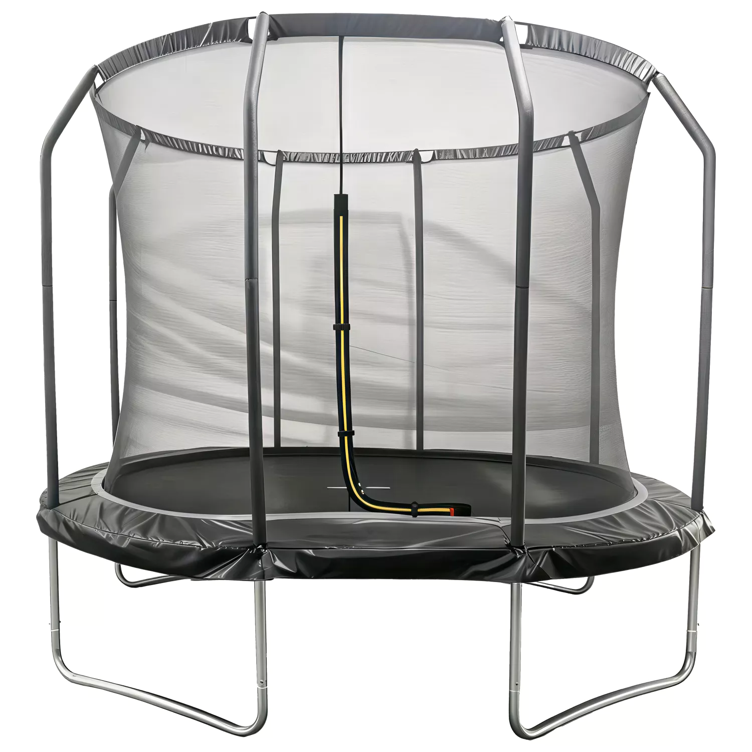 Trampolín ovalado 305x214cm negro SYDNEY + red y escalera