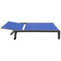 Lettino in textilene blu scuro - alluminio antracite