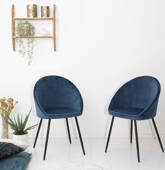 Set di 2 sedie vintage in...