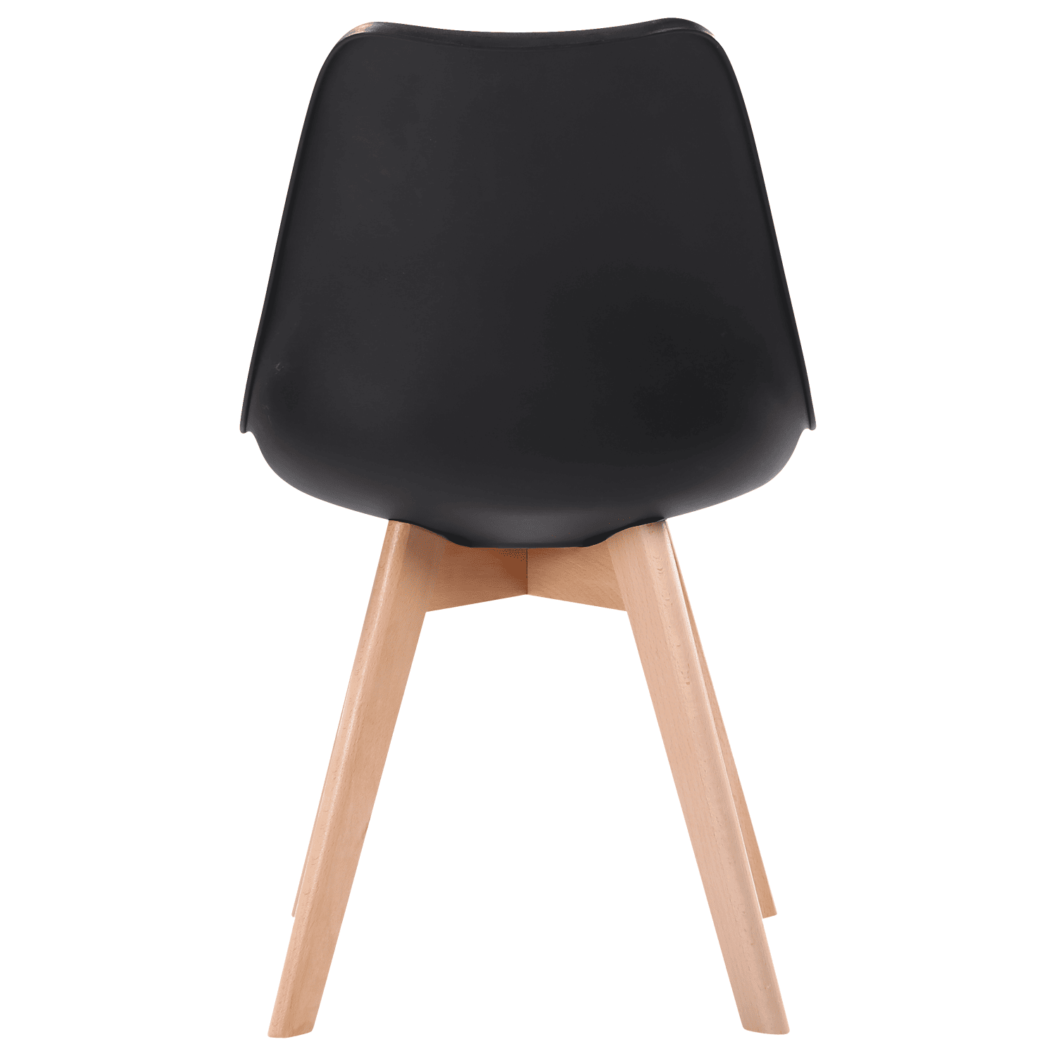 Pack de 2 sillas escandinavas color negro con cojín