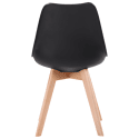 Pack de 2 sillas escandinavas color negro con cojín - Happy Garden