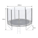 Premium Pack Trampoline 180cm omkeerbaar blauw/groen CAIRNS + net, ladder, hoes en verankeringsset