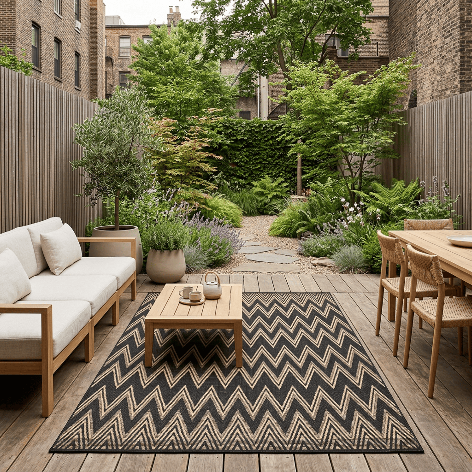 Tapis extérieur Vivaraise Lou - Polypropylène 100% - Naturel - 160 x 230 cm