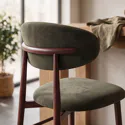 Set van 2 barkrukken in kaki en metaal met donker houteffect - Happy Garden