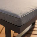 Bain de soleil en aluminium avec coussin gris