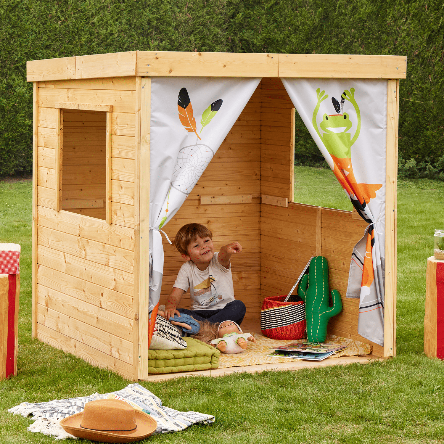 Soulet - Cabane en bois et tissu pour enfants INDIAN