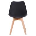Ensemble table extensible 120/160cm HELGA et 6 chaises NORA noir