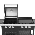 Barbecue duo au gaz - 3 brûleurs + plancha 3 brûleurs