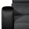 Canapé d'angle convertible WARREN 3 places gris chiné et noir