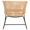 Set di 2 poltrone in rattan sintetico con cuscini RINA