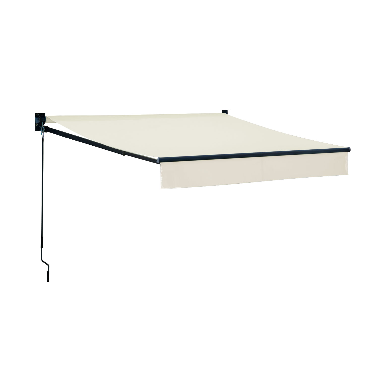 Tenda SAULE 2,5 × 2m - Tessuto beige e struttura grigia