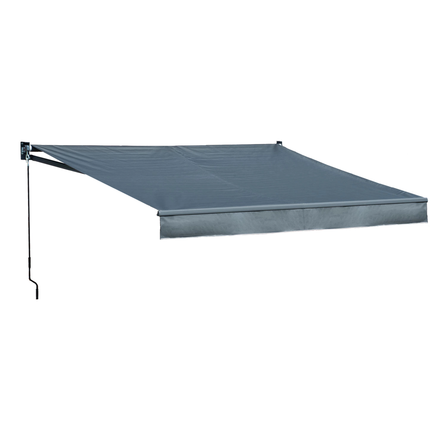 Toldo SAULE 3,5 × 3m - Tecido antracite e estrutura cinzenta