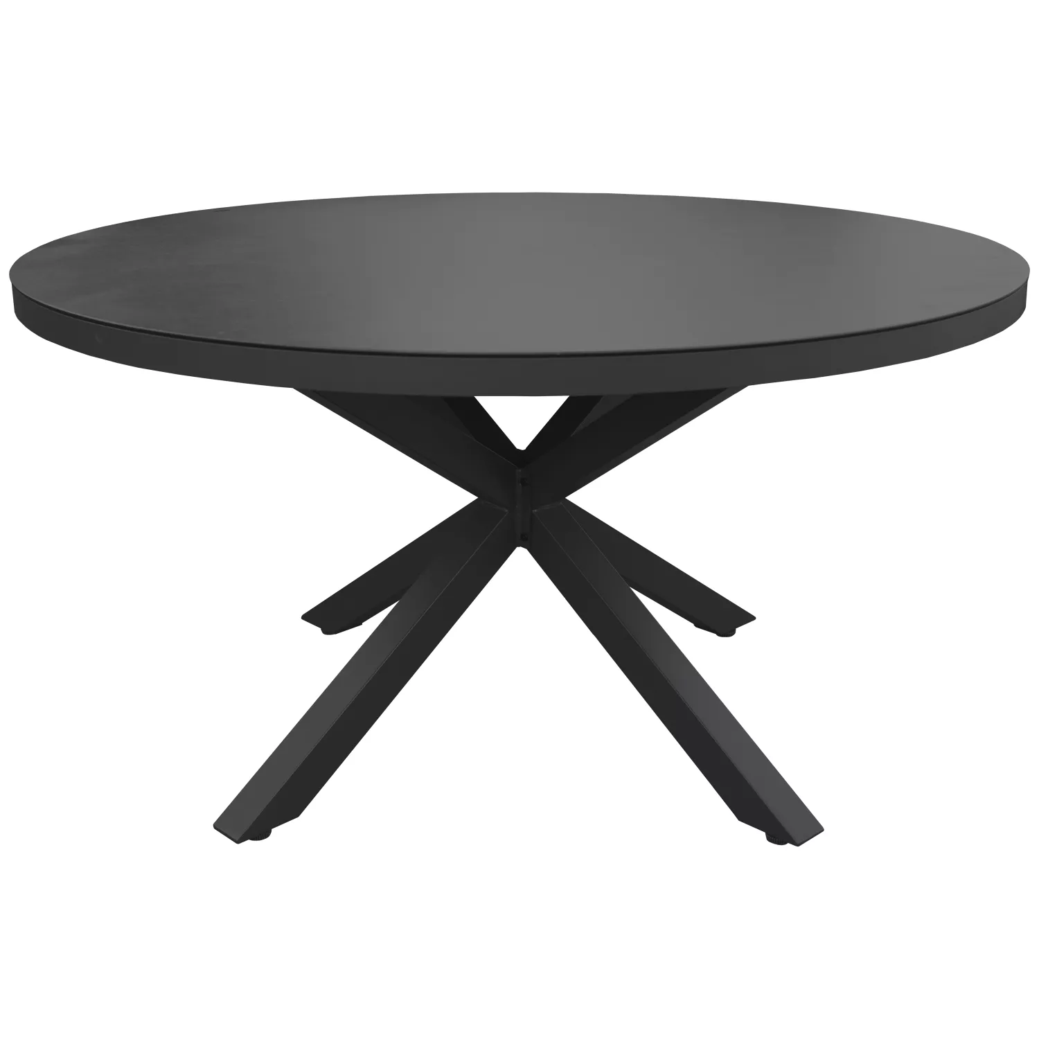 Salon de jardin GIALOVA en textilène gris 6 places - aluminium anthracite