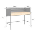 ARTHUR bureau met 2 lades in hout en zwart