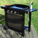 Cook'in Garden - Chassis em ferro fundido esmaltado sobre carrinho - 3 queimadores 7,5kW