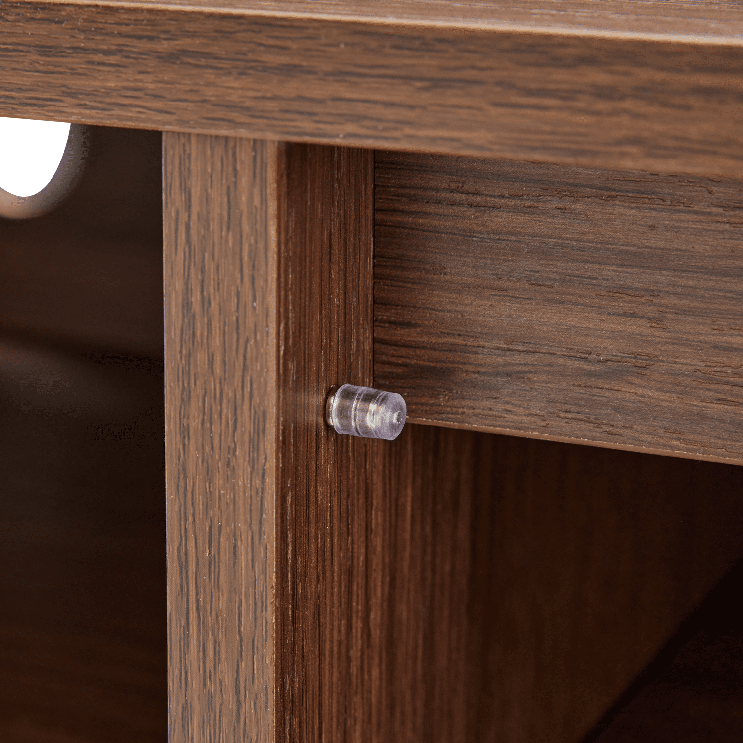 Meuble TV en bois foncé 160cm SARAH