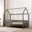 Letto a capanna per bambini 190x90cm verde MARCEAU