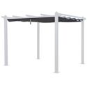 Lona gris de 2,54 x 2,58m para pérgola independiente 3 × 3m CASSIS