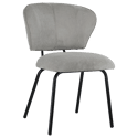 Set van 2 NILSA lichtgrijze corduroy stoelen