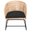 Set di 2 poltrone in rattan sintetico con cuscini RINA