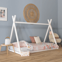 Kinder tipi bed 190x90cm wit VALENTIN